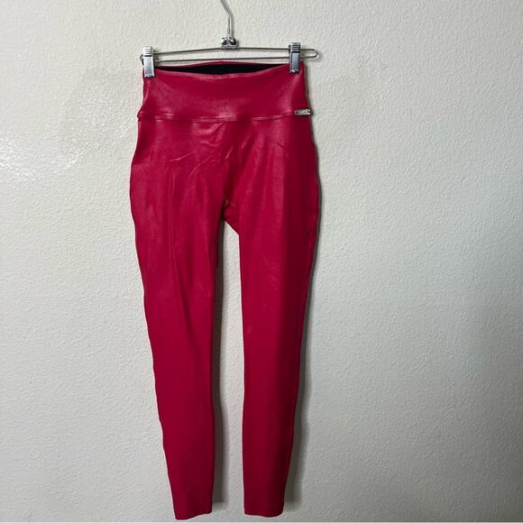 Bombshell Sportswear SET Power Gloss Red Bra & Leggings 2 Piece Size XS / S - Picture 7 of 11